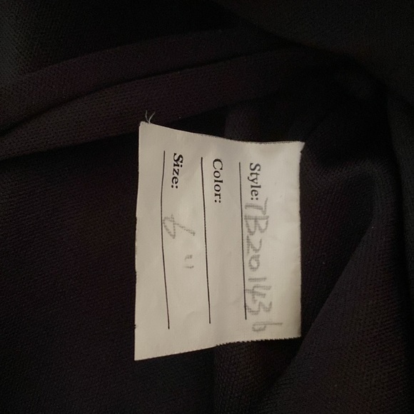 Elegant evening black dress scoop neck floor length sleeveless sequined, size 6 - Picture 6 of 11